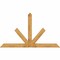 Ekena Millwork Saratoga Rough Sawn Timber Gable Bracket, Western Red Cedar, 96"W x 56"H x 6"D x 6"F, 14/12 Pitch GBW096X56X0606SAR00RWR - alternate 1
